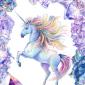 rainbow unicorn postcard